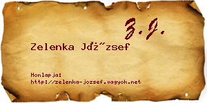 Zelenka József névjegykártya