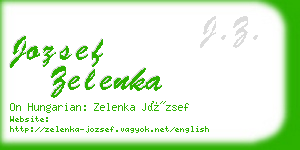 jozsef zelenka business card